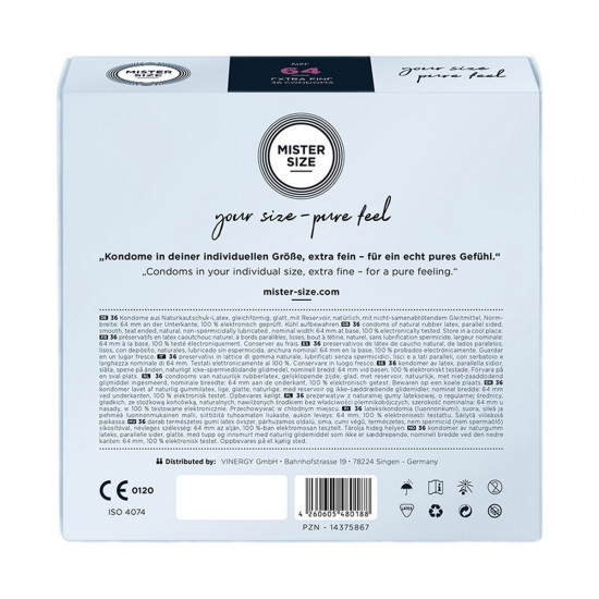 Mister Size Condooms 36 Stuks Maat 64