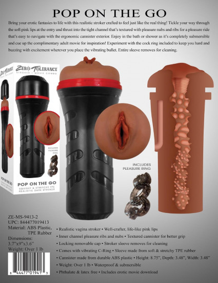 Zero Tolerance Pop On The Go Masturbator Bruin