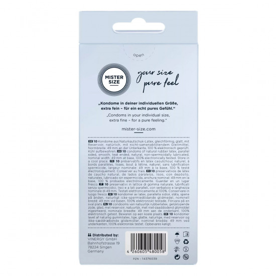 Mister Size Condooms 10 Stuks Maat 49