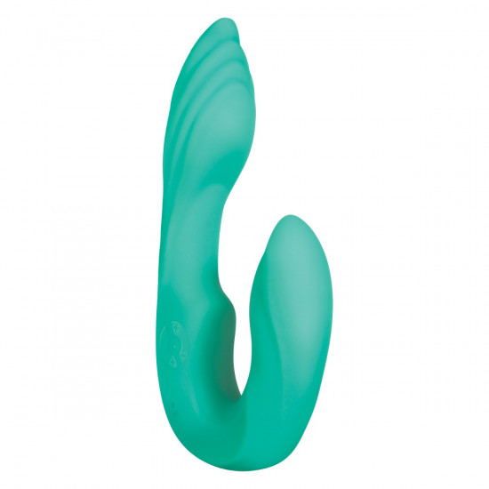 Gender X Strapless Sea Shell Vibrating Strapless Strap On Turquoise