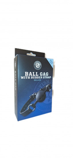 Fetish Store Ball Gag With Rubber Strap Deluxe Zwart