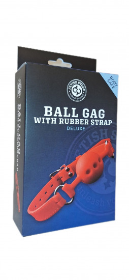 Fetish Store Ball Gag With Rubber Strap Deluxe Rood