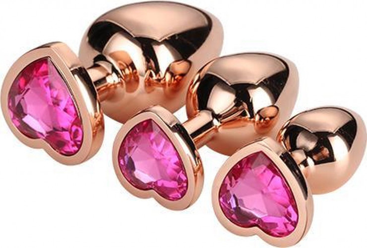Gleaming Love Rose Gold plug Set