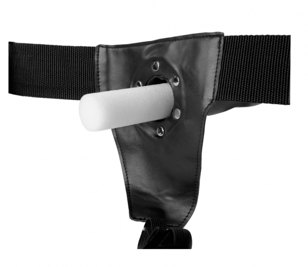 Ouch! Hollow Strap-On Textured Curved Glow In The Dark