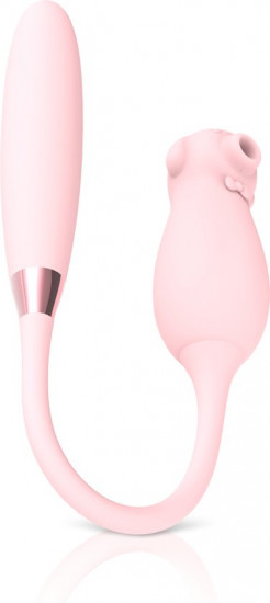 Elva Pulsating & Sucking Massage Vibrator Lichtroze