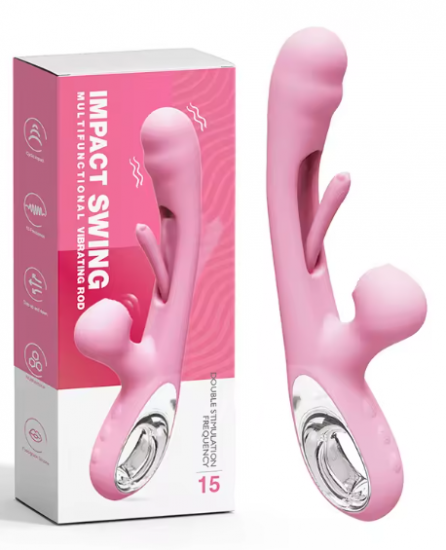 Tripple Impact Swing Vibrator Lichtroze
