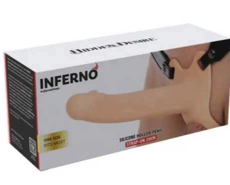 Inferno Hollow Penis Strap-On 18 Cm Blank