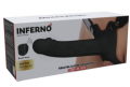 Inferno Vibrating Hollow Penis Strap-On 20 Cm Zwart