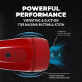 Pumped Vibrobator Masturbator Pump Metallic Red