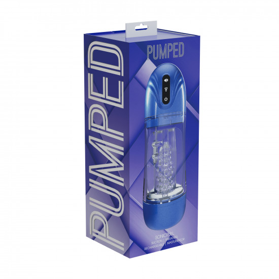 Pumped Sonicpull Masturbator Pump Metallic Blue