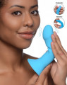 Squeeze-It Vibrating Dildo Blauw