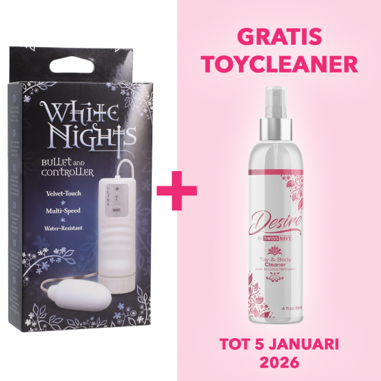 Doc Johnson White Nights Bullet And Controller Wit