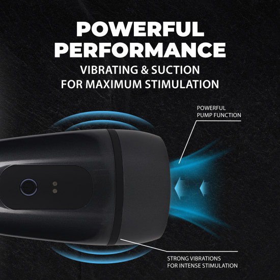 Pumped Vibrobator Masturbator Pump Gun Metal