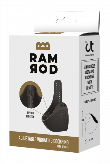 Ramrod Adjustable Vibrating Cockring With Remote