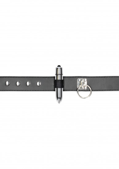Ouch! Adjustable Cuff Belt With Bullet Zwart