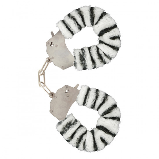 Furry Fun Handboeien Zebra Print
