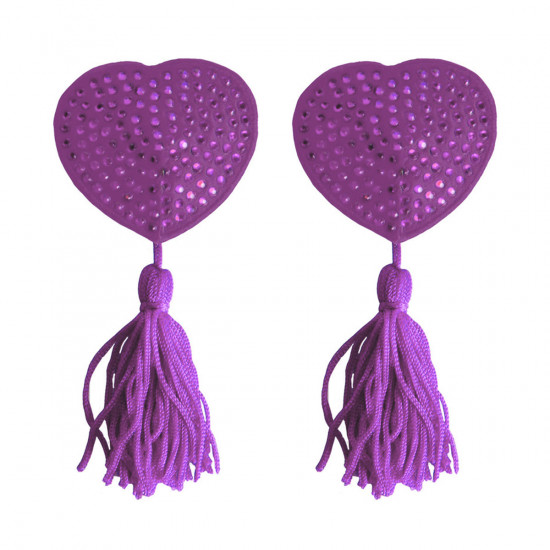Ouch! Nipple Tassels Heart Paars