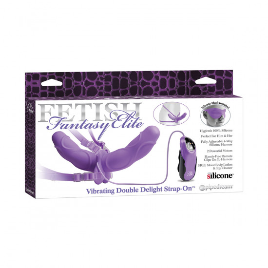 Fetish Fantasy Elite Vibrating Double Delight Strap-On