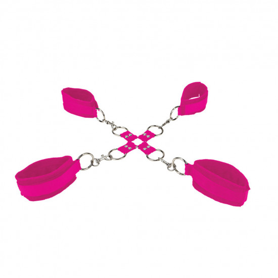 Ouch! Velcro Hand- & Enkelboeien Set Roze