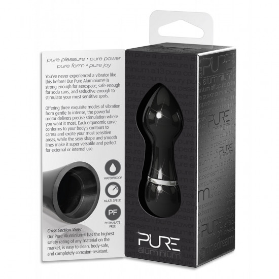 Pure Aluminium Mini Vibrator Zwart