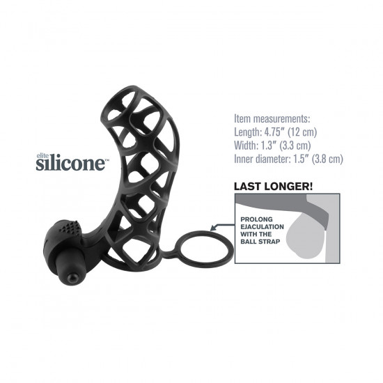 Fantasy X-tensions Extreme Silicone Power Cage Sleeve Zwart