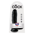 King Cock 8 Inch Cock with Balls Dildo Zwart