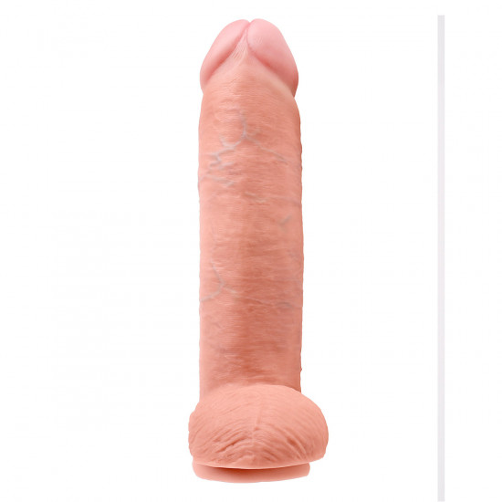 King Cock 12 Inch Cock with Balls Dildo Blank