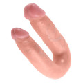 King Cock U-Shaped Medium Double Trouble Dildo Blank