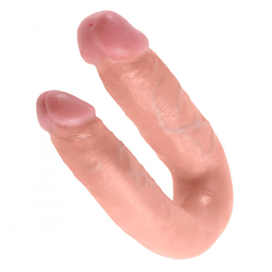 King Cock U-Shaped Medium Double Trouble Dildo Blank