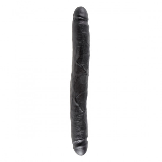 King Cock 12 Inch Slim Double Dildo Zwart
