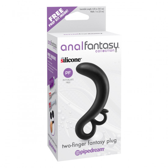 Anal Fantasy Two-Finger Fantasy Buttplug Zwart