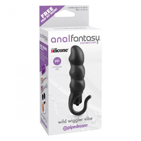 Anal Fantasy Wild Wiggler Vibrator Zwart