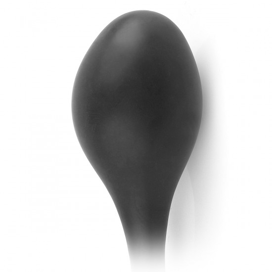 Inflatable Silicone Ass Expander Buttplug Zwart