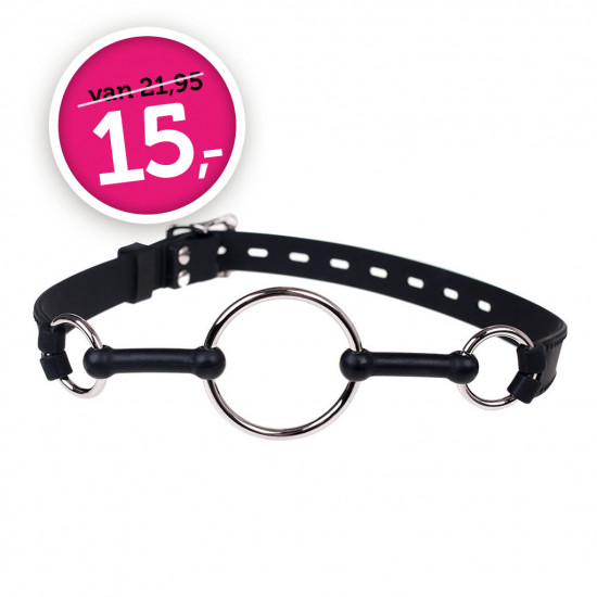 Metal O-Ring Gag Zwart