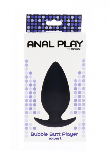 Bubble Butt Player Expert Buttplug Zwart Large