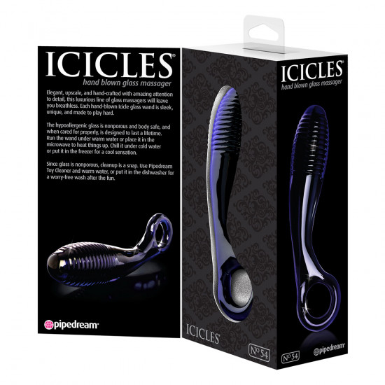 Icicles No. 54 Glazen Dildo Blauw