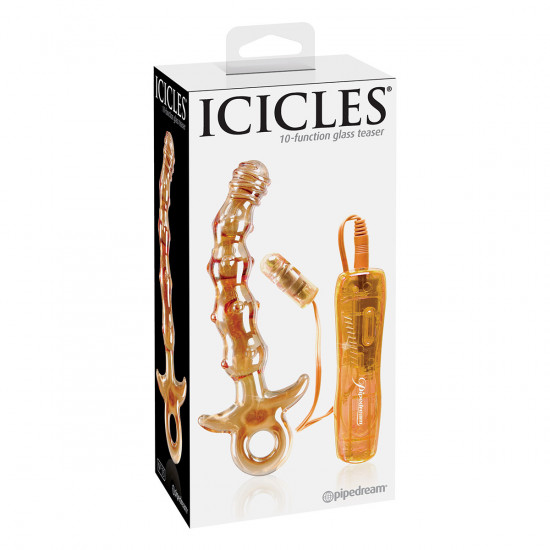 Icicles No. 15 Glazen Vibrator Oranje