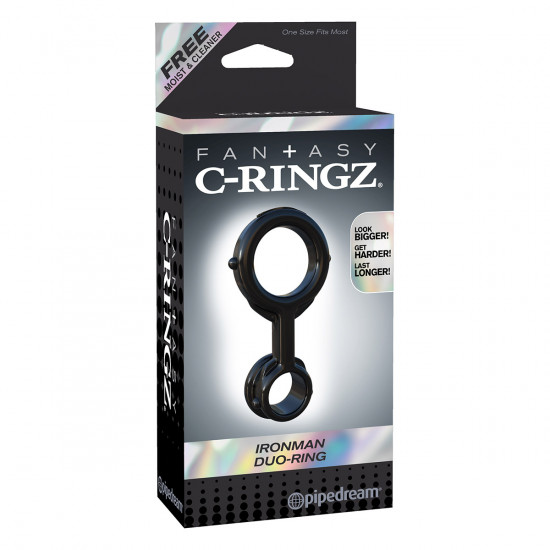 C-Ringz Ironman Duo-Cockring Zwart