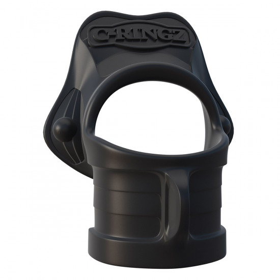 C-Ringz Rock-Hard Ring & Ball Stretcher Cockring Zwart