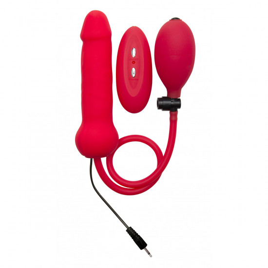 Ouch! Inflatable Vibrating Silicone Vibrator Rood