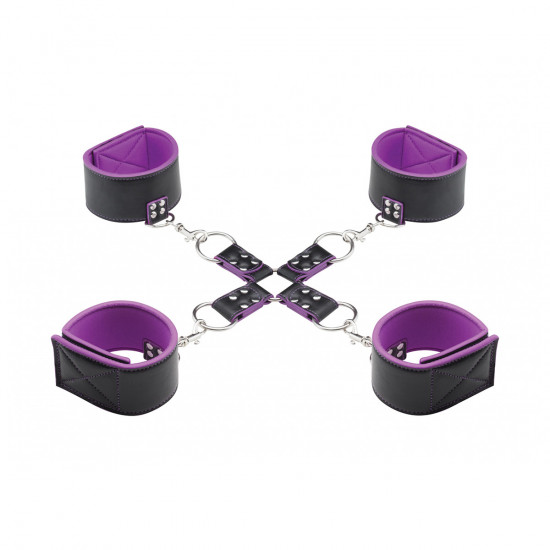 Ouch! Reversible Hogtie Boeien Set Paars