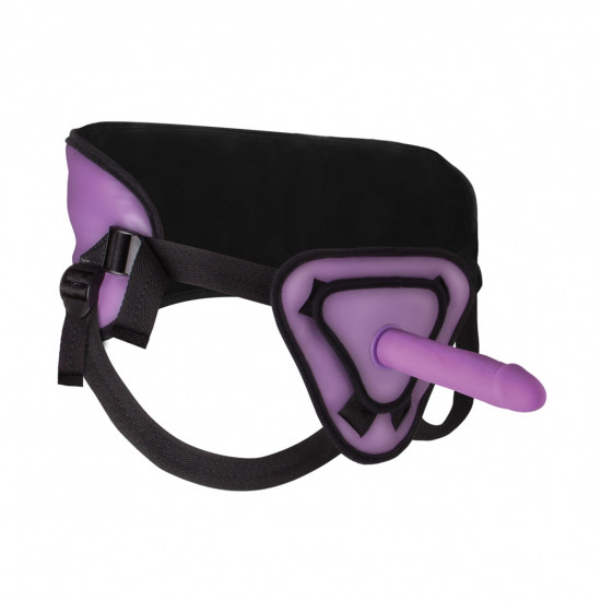 Deluxe Silicone Strap-On Set 8 Inch Paars