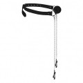 Ouch! Ball Gag Met Tepel Klemmen Zwart