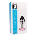 Plug It Strass Buttplug Small Zilver/Roze
