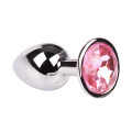 Plug It Strass Buttplug Small Zilver/Roze