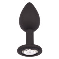 Plug It Strass Buttplug Small Zwart/Zilver