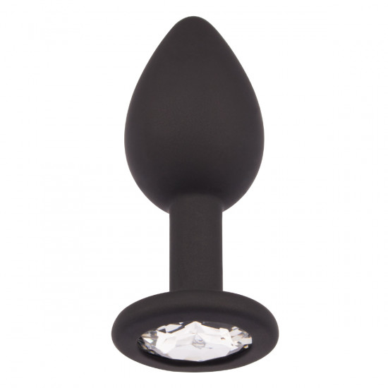 Plug It Strass Buttplug Small Zwart/Zilver