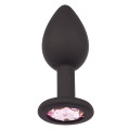 Plug It Strass Buttplug Small Zwart/Roze