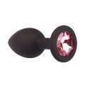 Plug It Strass Buttplug Small Zwart/Roze