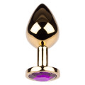 Plug It Strass Buttplug Medium Goud/Paars